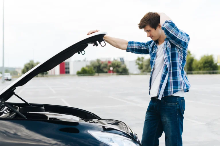car breakdown on road
